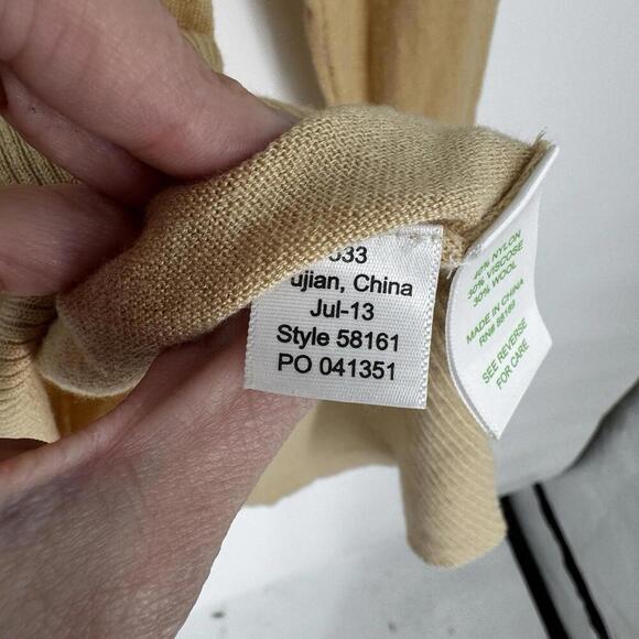 Lilly Pulitzer Sweater xs tan blue colorblock wool blend fall resortwear cruise - Picture 7 of 8